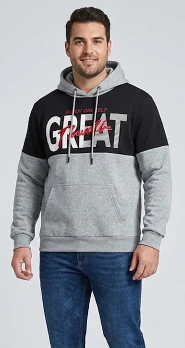 Sudadera Be Good, Negro/Gris