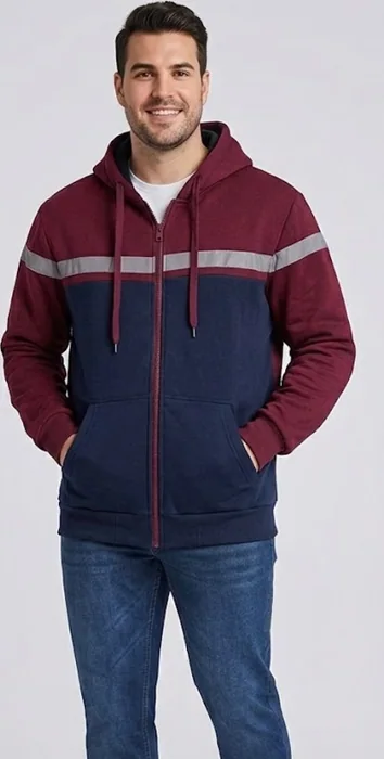 Sudadera RS7-129, Vino/Azul marino