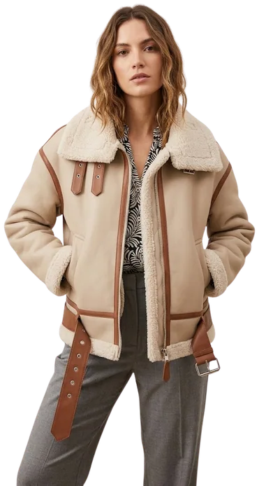 Chamarra BHI243529, Beige