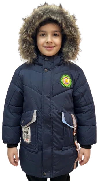 Parka Chamarra Authentic Niño, Azul marino