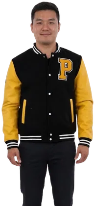 Chamarra varsity VARSITY, Negro/Amarillo