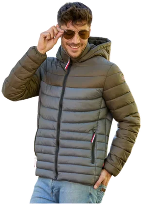 Chamarra BHI240478P, Gris olivo