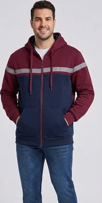 Sudadera RS7-129, Vino/Azul marino