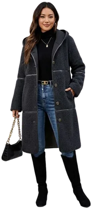 Abrigo G251548Y, Negro
