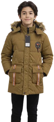 Parka Chamarra Authentic Niño, Mostaza