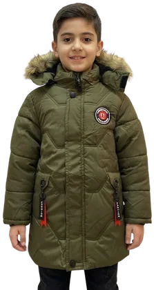 Parka Chamarra Authentic Niño, Verde olivo